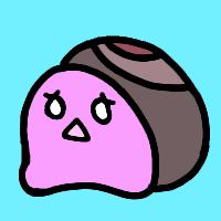 困った顔の貝のキャラクター